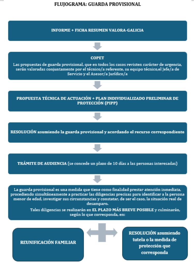 Flujograma de garda provisional